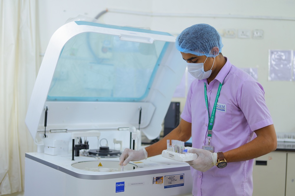 Student Practicing in Laboratory